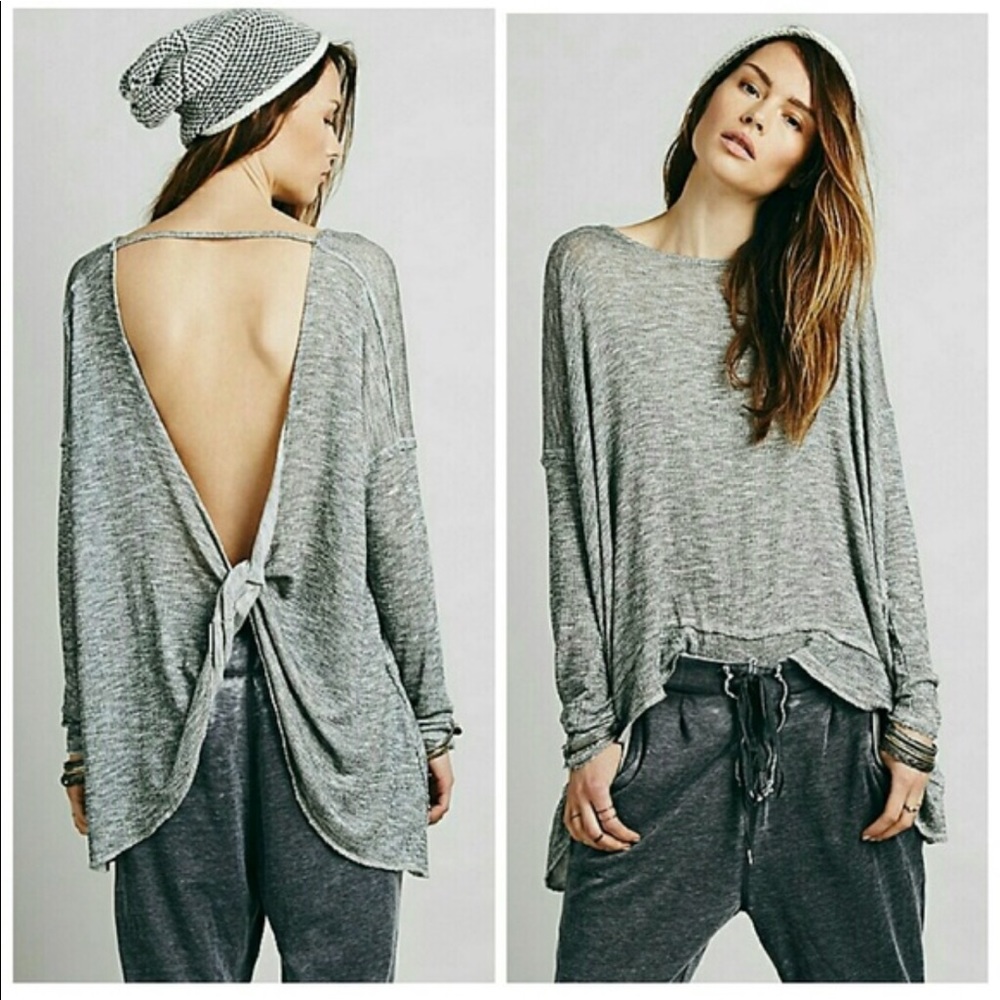 Free people open back shirt